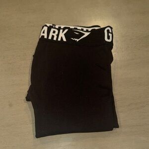 Gymshark Black Leggings with Logo Waistband
